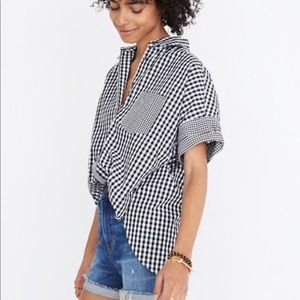Madewell Gingham Courier Button Down Shirt M
